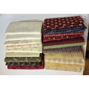 Quilt Kit - 20 Fat Quarters 100% Cotton Fabric + Pattern Crib To Twin Size
